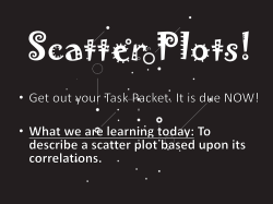 Scatter Plot Vocabulary