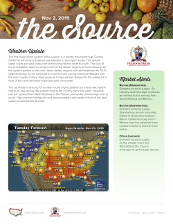 Nov 2, 2015 Nov 2, 2015 Weather Update Market