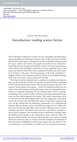 Introduction: reading science fiction - Assets