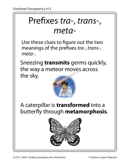 Prefixes tra-, trans-, meta-