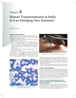 Human Trypanosomiasis in India: Is it an Emerging New Zoonosis?