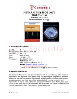 Intermediate Topics in Biology-Human Biology