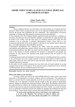 adobe structures as our cultural heritage and their features