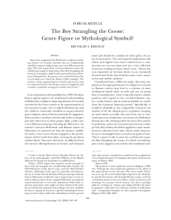The Boy Strangling the Goose - American Journal of Archaeology