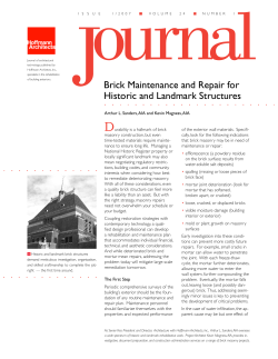 Brick Maintenance and Repair for Historic and Landmark Structures