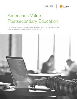Americans Value Postsecondary Education