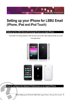 Setting up your iPhone for LSBU Email