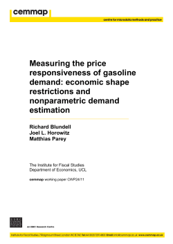 Measuring the price responsiveness of gasoline demand