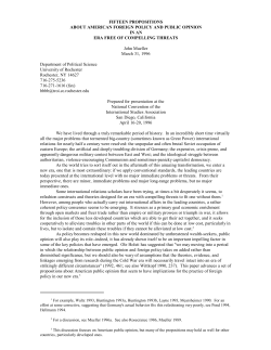 FIFTEEN PROPOSITIONS ABOUT AMERICAN FOREIGN POLICY