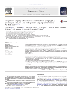 Preoperative language lateralization in temporal lobe epilepsy (TLE