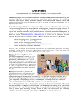 Afghanistan - Global Partnership for Effective Development