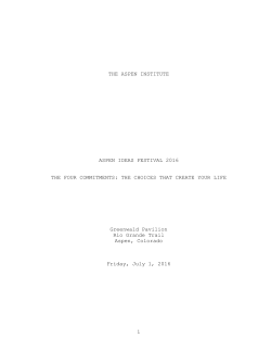 the four commitments: the choices that create your life