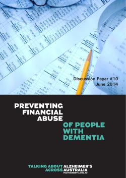 Preventing financial abuse of people with dementia