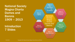 National Society Magna Charta Dames and Barons 1909 &ndash; 2013
