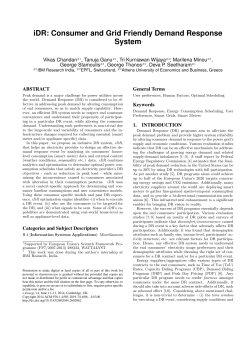 iDR: Consumer and Grid Friendly Demand Response System&lowast;