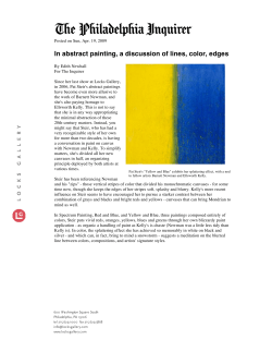 In abstract painting, a discussion of lines, color, edges