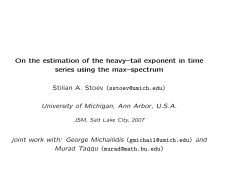 On the estimation of the heavy–tail exponent in time series using the