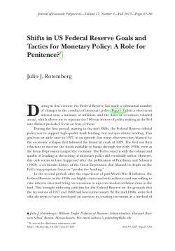 Shifts in US Federal Reserve Goals and Tactics for Monetary Policy