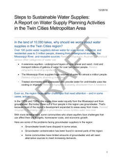 Steps to Sustainable Water Supplies: A Report on Water Supply
