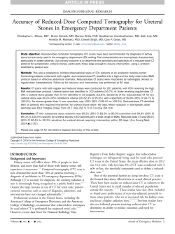 Accuracy of Reduced-Dose Computed Tomography for Ureteral