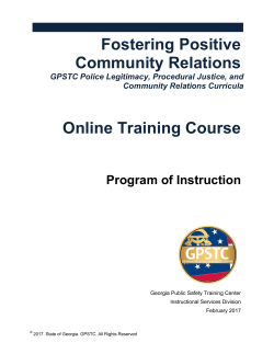 Fostering Positive Community Relations