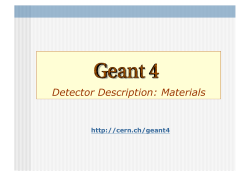 Detector Description: Materials