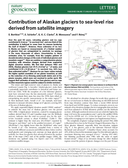 Contribution of Alaskan glaciers to sea