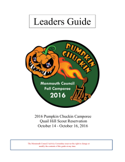 2016 Pumpkin Chuckin` Leaders Guide