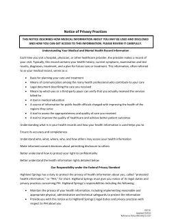Notice of Privacy Practices