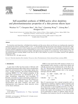 Self-assembled synthesis of SERS-active silver dendrites and