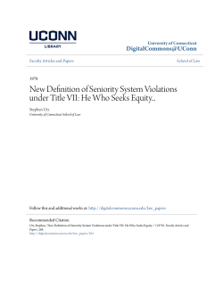 New Definition of Seniority System Violations under Title VII: He