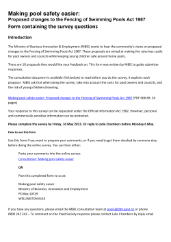 Making pool safety easier - proposed changed to the Fencing of