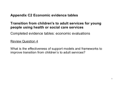 Economic evidence tables