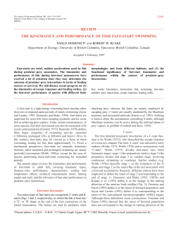 The kinematics and performance of fish fast