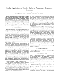 Further Applications of Doppler Radar for Non