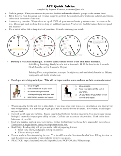 ACT Quick Advice