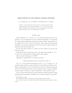 FIXED POINTS ON NON TRIVIAL SURFACE