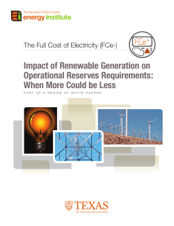 Impact of Renewable Generation on Operational Reserves