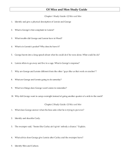 Chapter 1 Study Guide: Of Mice and Men