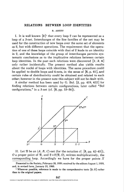 RELATIONS BETWEEN LOOP IDENTITIES 847