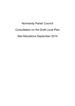 response to sites draft 2014