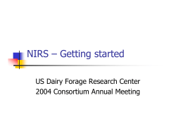 NIRS &ndash; Getting started