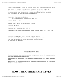 How the Other Half Lives, by Jacob A. Riis