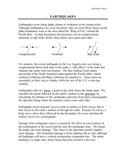EARTHQUAKES