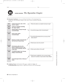 GUIDED READING The Byzantine Empire
