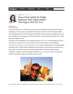 I connected with 28-year-old author and entrepreneur Seth Adam