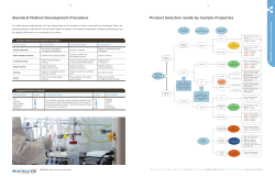 Product Selection Guide by Sample Properties Standard Method