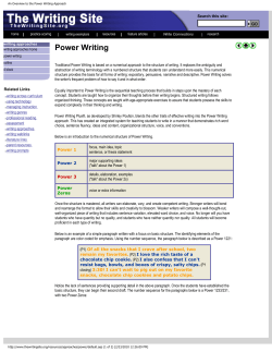 An Overview to the Power Writing Approach