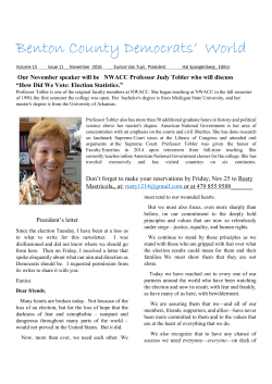 bcd nov newsltr pg 1 - Benton County Democrats