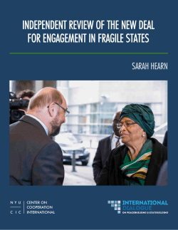independent review of the new deal for engagement in fragile